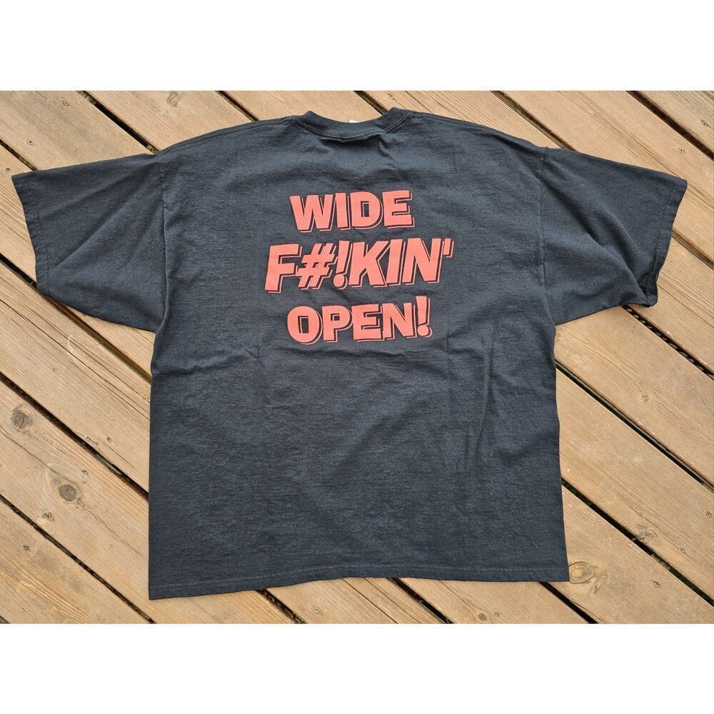 Black Widow Performance Gear Graphic Shirt "Wide F#!kin Open" Mens XXL
